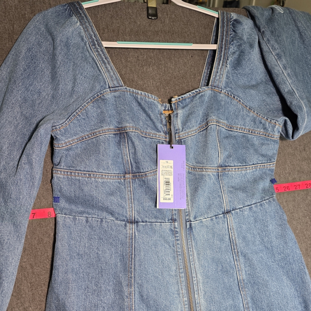 Chic Denim Long Sleeve Dress